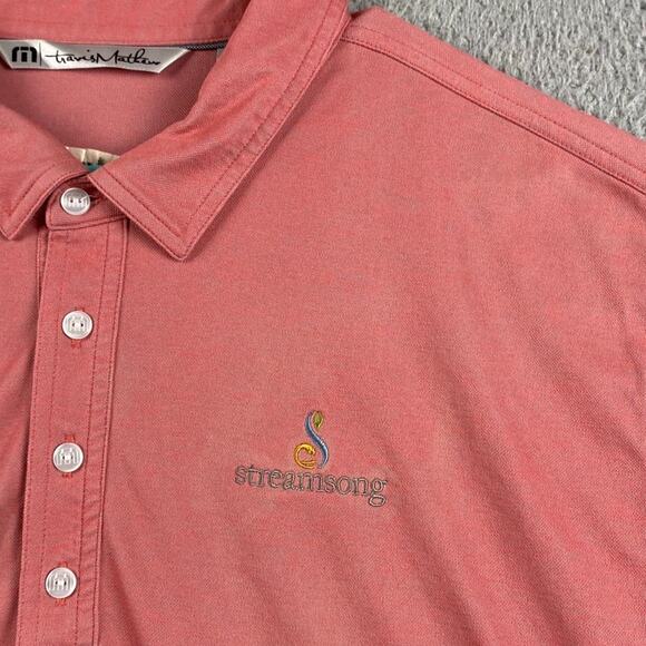 Travis Mathew Golf Polo Shirt Men's 2XL Red Streamsong Causal Athletic - Picture 5 of 11